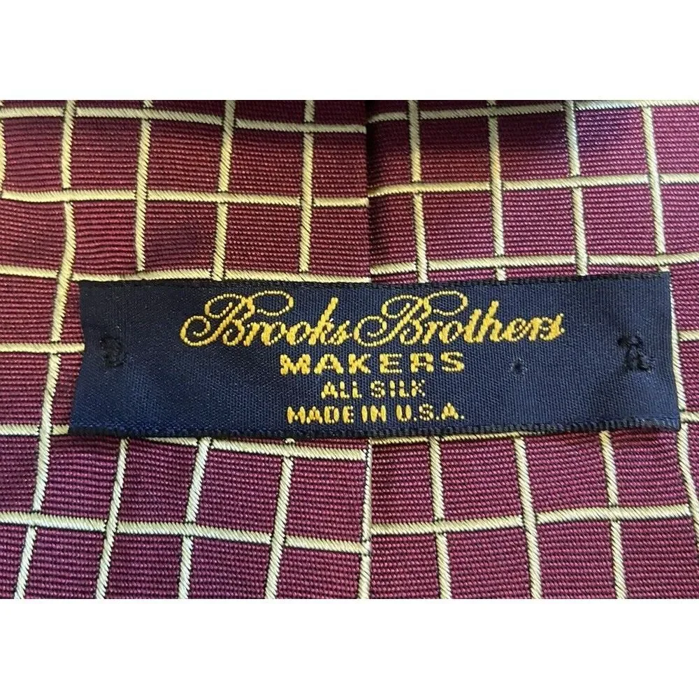 Brooks Brothers Makers‎ All Silk Mens Neck Tie Made In USA